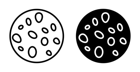 Thalassaemia icons set in black filled and stroke line style