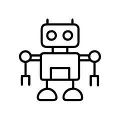 Fototapeta premium robotics icon, robotics line art - simple line art of robotics, perfect for robotics logos and icons