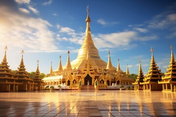 Fototapeta premium Shwedagon Pagoda pagoda architecture building