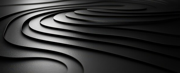 Obraz premium Abstract Circular Lines on Black Background