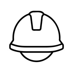 safety helmet icon, safety helmet line art - simple line art of safety helmet, perfect for safety helmet logos and icons
