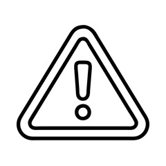 safety warning icon, safety warning line art - simple line art of safety warning, perfect for safety warning logos and icons