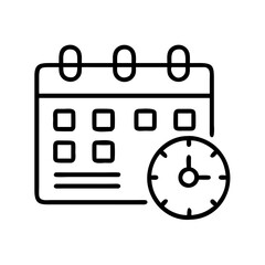 scheduling software icon, scheduling software line art - simple line art of scheduling software, perfect for scheduling software logos and icons