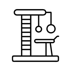 scratching post icon, scratching post line art - simple line art of scratching post, perfect for scratching post logos and icons