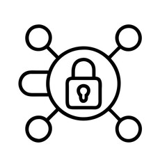 secure connection icon, secure connection line art - simple line art of secure connection, perfect for secure connection logos and icons