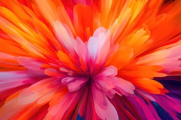 Fototapeta premium Bold splashes of bright colors bursting outward, symbolizing surprise and energy