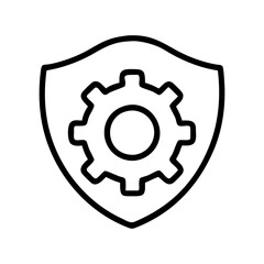 security settings icon, security settings line art - simple line art of security settings, perfect for security settings logos and icons