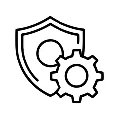 security settings icon, security settings line art - simple line art of security settings, perfect for security settings logos and icons