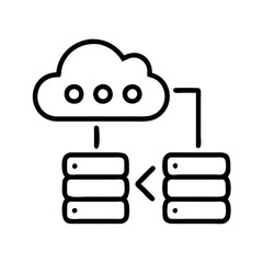 serverless computing icon, serverless computing line art - simple line art of serverless computing, perfect for serverless computing logos and icons