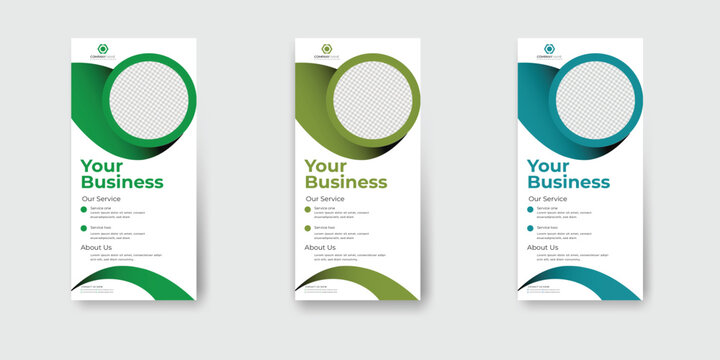 Corporate business dl flyer design layout vector with different colors.
