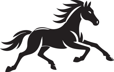 Horse icon silhouette vector with white background