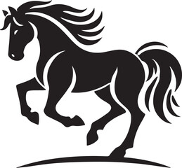 Horse icon silhouette vector with white background