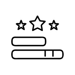 skill progress bar icon, skill progress bar line art - simple line art of skill progress bar, perfect for skill progress bar logos and icons