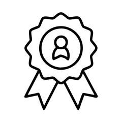 skills badge icon, skills badge line art - simple line art of skills badge, perfect for skills badge logos and icons