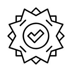 skills badge icon, skills badge line art - simple line art of skills badge, perfect for skills badge logos and icons