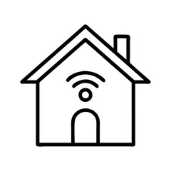 smart home icon, smart home line art - simple line art of smart home, perfect for smart home logos and icons