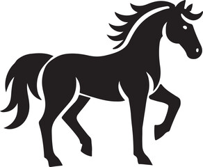 Horse icon silhouette vector with white background