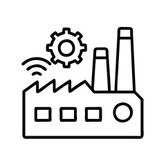 smart manufacturing icon, smart manufacturing line art - simple line art of smart manufacturing, perfect for smart manufacturing logos and icons
