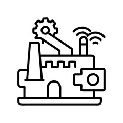 smart manufacturing icon, smart manufacturing line art - simple line art of smart manufacturing, perfect for smart manufacturing logos and icons