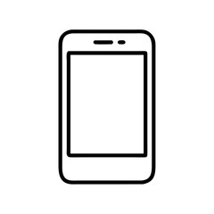 smartphone icon, smartphone line art - simple line art of smartphone, perfect for smartphone logos and icons