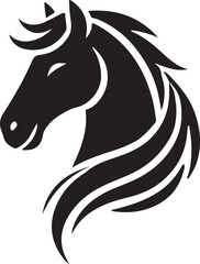Horse icon silhouette vector with white background