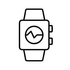 smartwatch icon, smartwatch line art - simple line art of smartwatch, perfect for smartwatch logos and icons