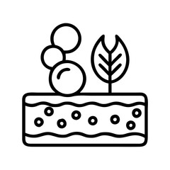 soil health icon, soil health line art - simple line art of soil health, perfect for soil health logos and icons