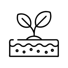 soil health icon, soil health line art - simple line art of soil health, perfect for soil health logos and icons
