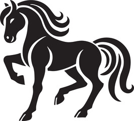 Horse icon silhouette vector with white background