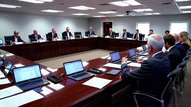 Business Conference with Professionals in Roundtable Discussion