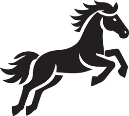 Horse icon silhouette vector with white background