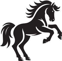Horse icon silhouette vector with white background