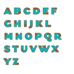 Alphabet romantisch floral blumig