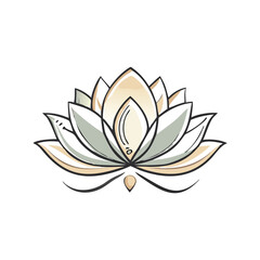 Elegant botanical logo featuring a lotus flower
