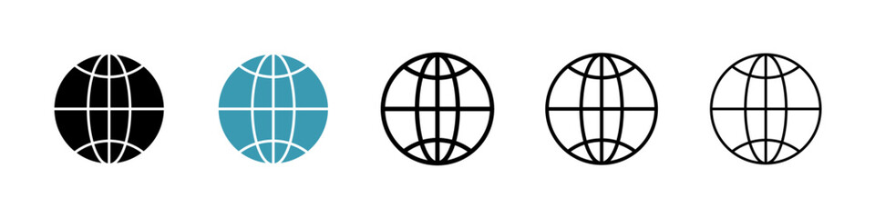 Website icons vector pack in black and blue colors