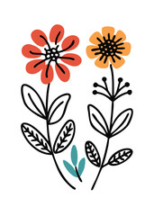 
 Botanic art set featuring minimalist Luxury vintage flowers