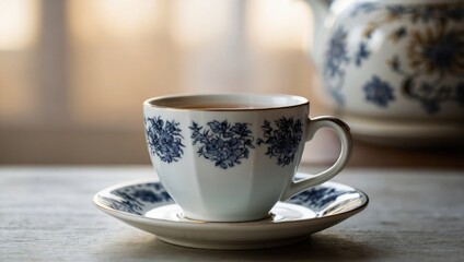 Fototapeta premium Tea in a white cup