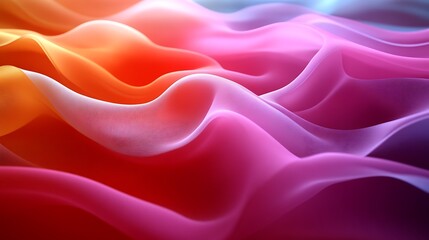 Obraz premium Abstract Colorful Waves Of Shimmering Fabric