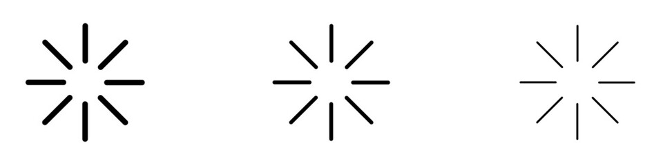 Loading icons vector pack in black and blue colors
