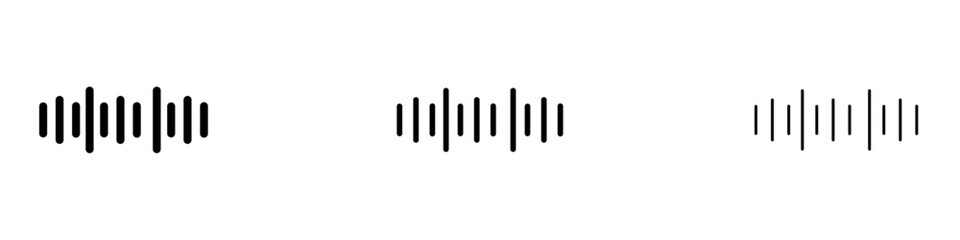 Voice icons vector pack in black and blue colors