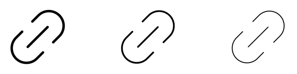 Link icons vector pack in black and blue colors