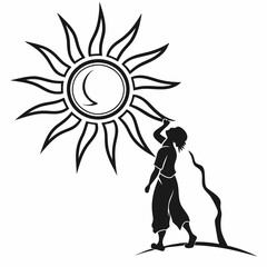 Propose Day vector silhouette black design white background