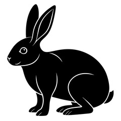 rabbit silhouette vector illustration