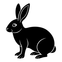 rabbit silhouette vector illustration