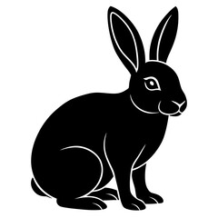 Obraz premium rabbit silhouette vector illustration