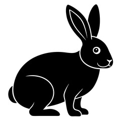 rabbit silhouette vector illustration