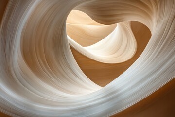 Flowing, harmonious curves in neutral colors evoking feelings of inner peace