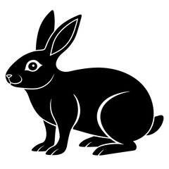 rabbit silhouette vector illustration