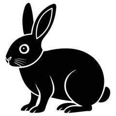 rabbit silhouette vector illustration