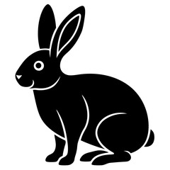 rabbit silhouette vector illustration